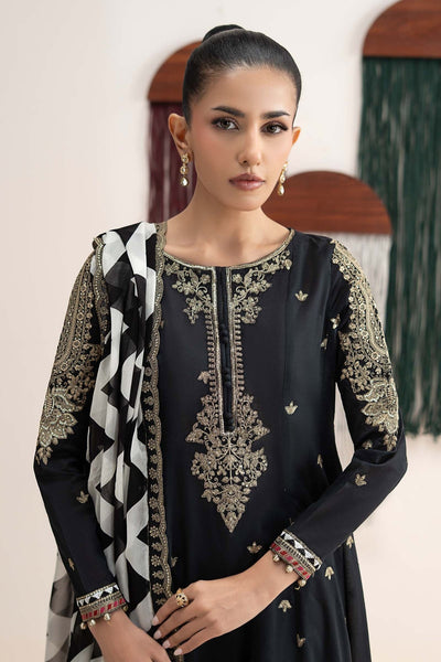 Maria B | RTW | 3 Piece Embroidered Lawn Suit-Brand:Maria B-Type:Luxury Pret-Black - House of Maryam- Buy in UK, USA