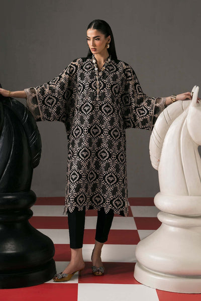 Maria B | RTW | 3 Piece Embroidered Lawn Suit-Brand:Maria B-Type:Luxury Pret-Black - House of Maryam- Buy in UK, USA