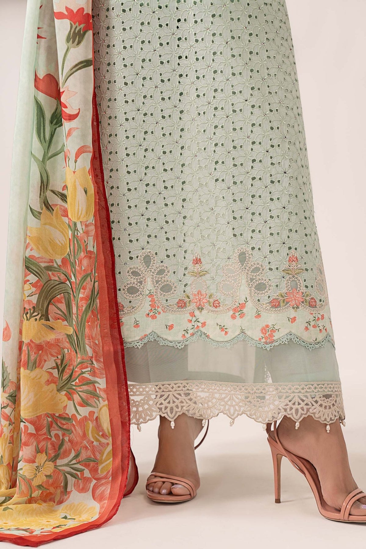 Maria B | RTW | 3 Piece Embroidered Lawn Suit-Brand:Maria B-Type:Luxury Pret-Blue - House of Maryam- Buy in UK, USA