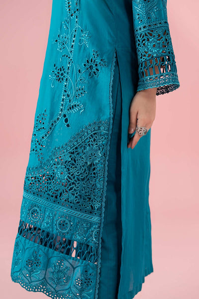 Maria B | RTW | 3 Piece Embroidered Lawn Suit-Brand:Maria B-Type:Luxury Pret-Blue - House of Maryam- Buy in UK, USA