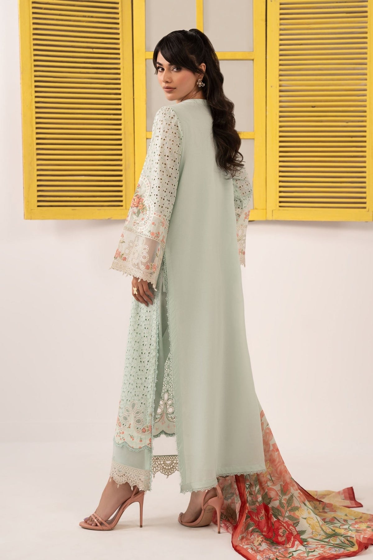 Maria B | RTW | 3 Piece Embroidered Lawn Suit-Brand:Maria B-Type:Luxury Pret-Blue - House of Maryam- Buy in UK, USA