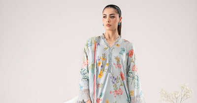 Maria B | RTW | 3 Piece Embroidered Lawn Suit-Brand:Maria B-Type:Luxury Pret-Ferozi - House of Maryam- Buy in UK, USA