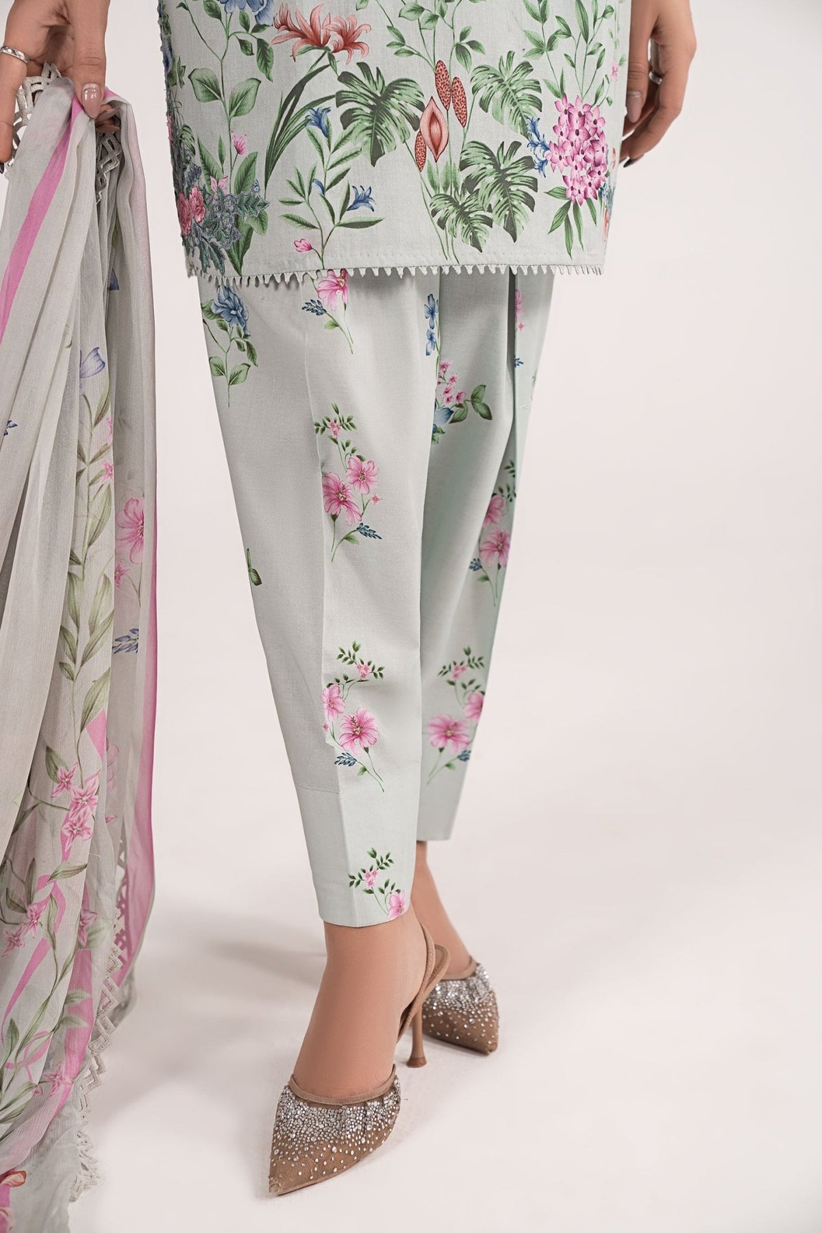 Maria B | RTW | 3 Piece Embroidered Lawn Suit-Brand:Maria B-Type:Luxury Pret-Ferozi - House of Maryam- Buy in UK, USA