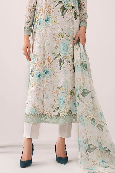 Maria B | RTW | 3 Piece Embroidered Lawn Suit-Brand:Maria B-Type:Luxury Pret-Ferozi - House of Maryam- Buy in UK, USA