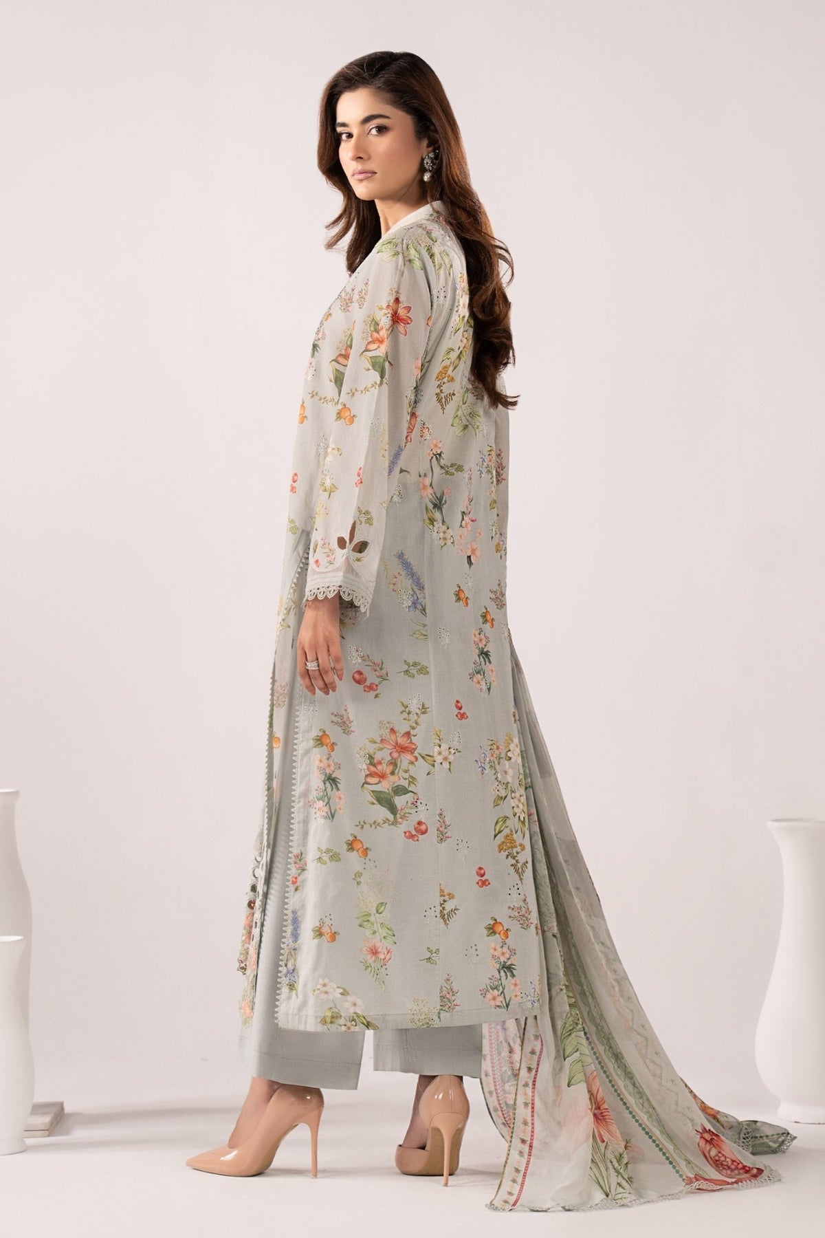 Maria B | RTW | 3 Piece Embroidered Lawn Suit-Brand:Maria B-Type:Luxury Pret-Ferozi - House of Maryam- Buy in UK, USA