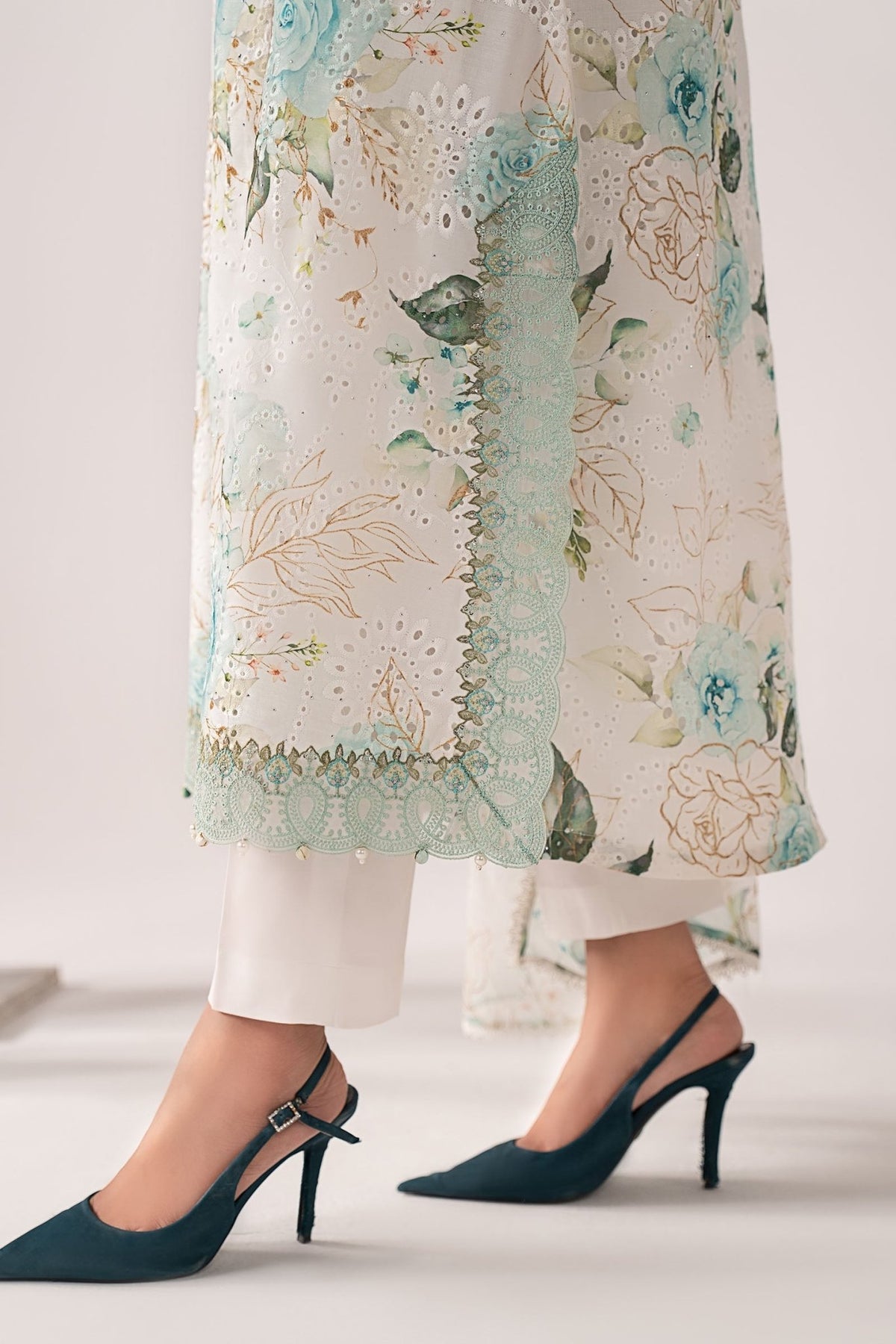Maria B | RTW | 3 Piece Embroidered Lawn Suit-Brand:Maria B-Type:Luxury Pret-Ferozi - House of Maryam- Buy in UK, USA