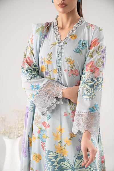 Maria B | RTW | 3 Piece Embroidered Lawn Suit-Brand:Maria B-Type:Luxury Pret-Ferozi - House of Maryam- Buy in UK, USA