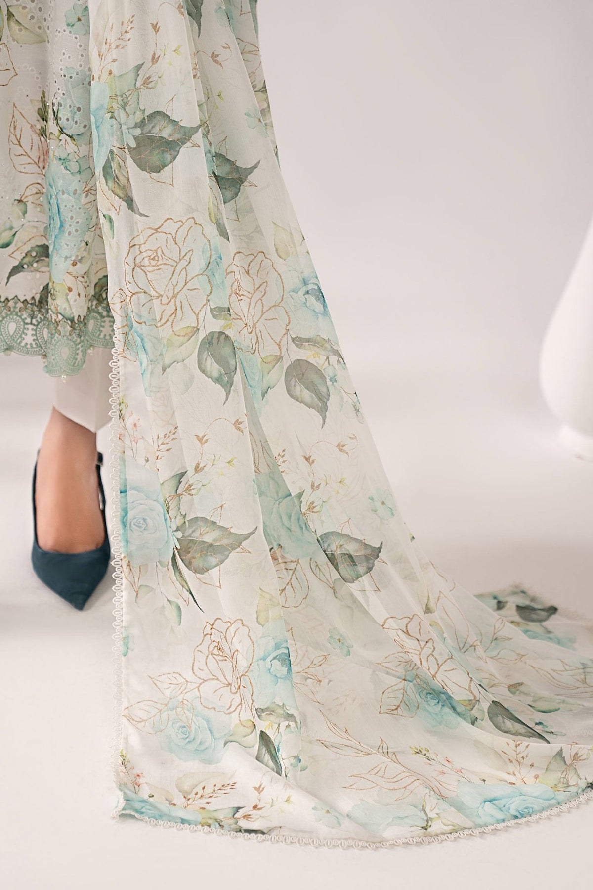Maria B | RTW | 3 Piece Embroidered Lawn Suit-Brand:Maria B-Type:Luxury Pret-Ferozi - House of Maryam- Buy in UK, USA