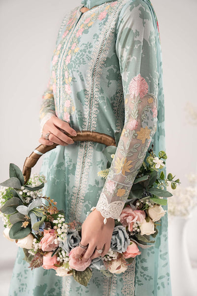 Maria B | RTW | 3 Piece Embroidered Lawn Suit-Brand:Maria B-Type:Luxury Pret-Ferozi - House of Maryam- Buy in UK, USA
