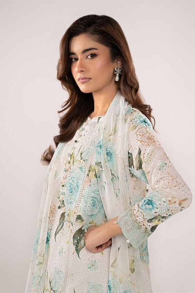Maria B | RTW | 3 Piece Embroidered Lawn Suit-Brand:Maria B-Type:Luxury Pret-Ferozi - House of Maryam- Buy in UK, USA