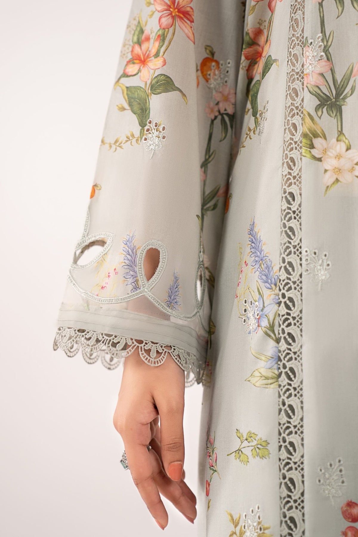 Maria B | RTW | 3 Piece Embroidered Lawn Suit-Brand:Maria B-Type:Luxury Pret-Ferozi - House of Maryam- Buy in UK, USA