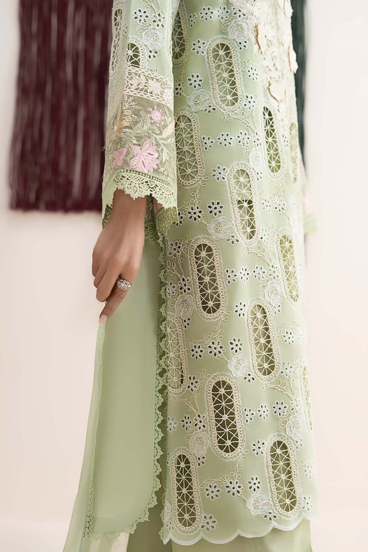 Maria B | RTW | 3 Piece Embroidered Lawn Suit-Brand:Maria B-Type:Luxury Pret-Ferozi - House of Maryam- Buy in UK, USA
