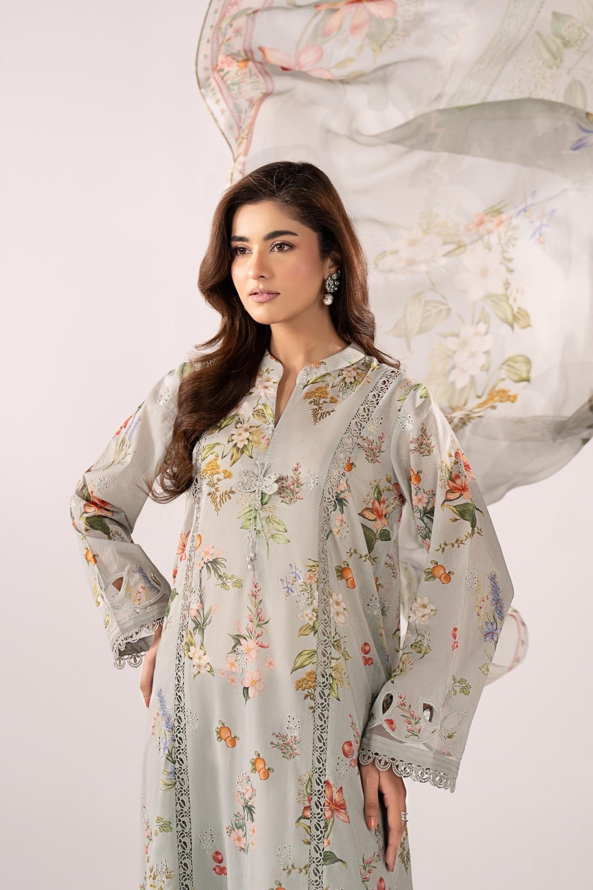 Maria B | RTW | 3 Piece Embroidered Lawn Suit-Brand:Maria B-Type:Luxury Pret-Ferozi - House of Maryam- Buy in UK, USA