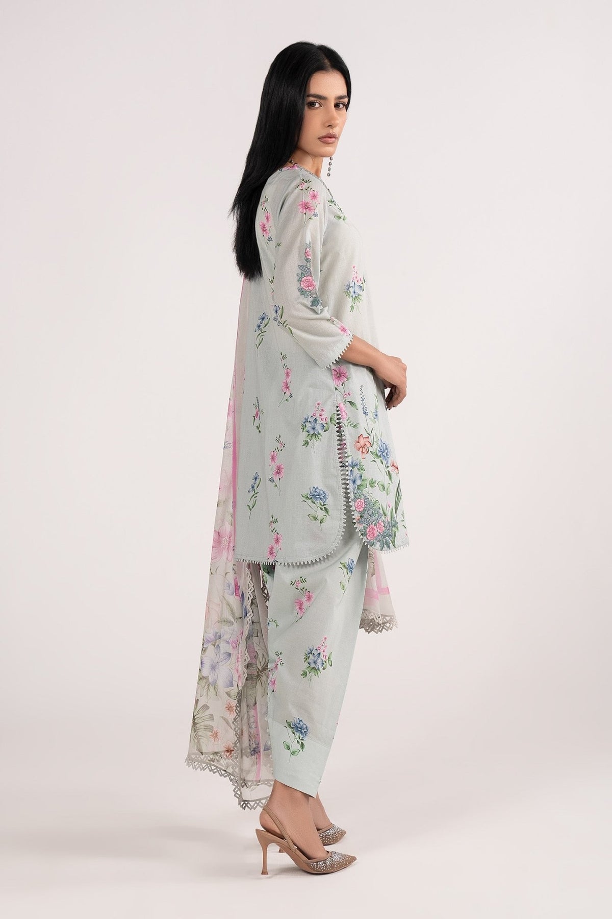 Maria B | RTW | 3 Piece Embroidered Lawn Suit-Brand:Maria B-Type:Luxury Pret-Ferozi - House of Maryam- Buy in UK, USA