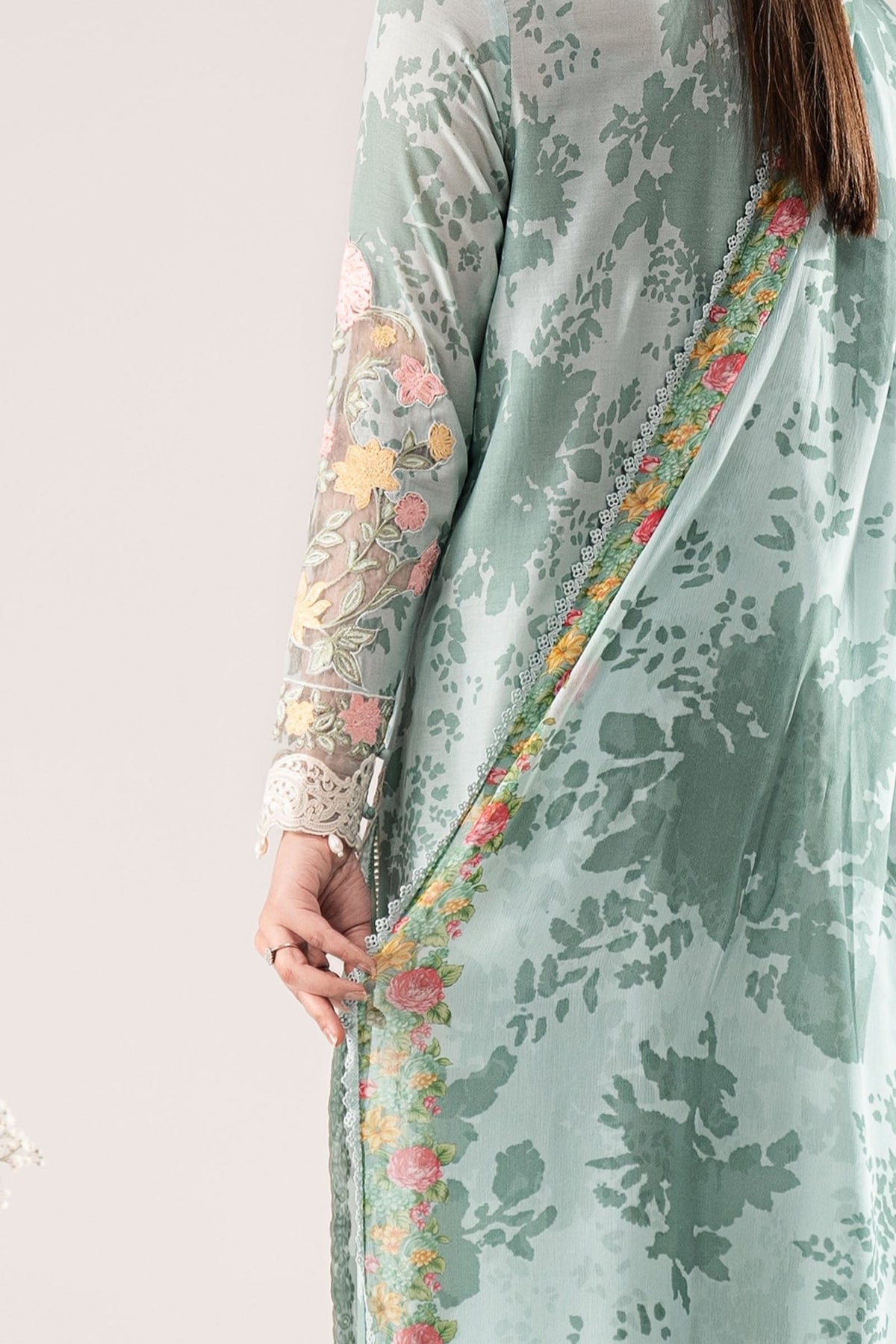 Maria B | RTW | 3 Piece Embroidered Lawn Suit-Brand:Maria B-Type:Luxury Pret-Ferozi - House of Maryam- Buy in UK, USA