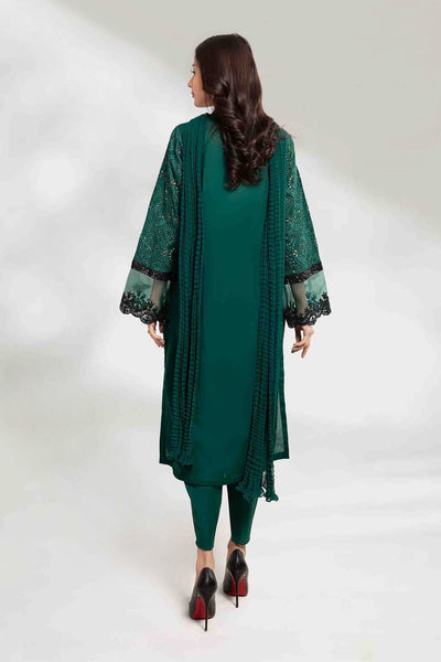 Maria B | RTW | 3 Piece Embroidered Lawn Suit-Brand:Maria B-Type:Luxury Pret-Green - House of Maryam- Buy in UK, USA