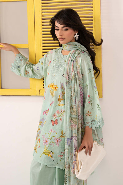 Maria B | RTW | 3 Piece Embroidered Lawn Suit-Brand:Maria B-Type:Luxury Pret-Green - House of Maryam- Buy in UK, USA