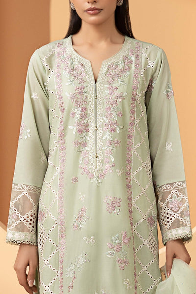 Maria B | RTW | 3 Piece Embroidered Lawn Suit-Brand:Maria B-Type:Luxury Pret-Green - House of Maryam- Buy in UK, USA