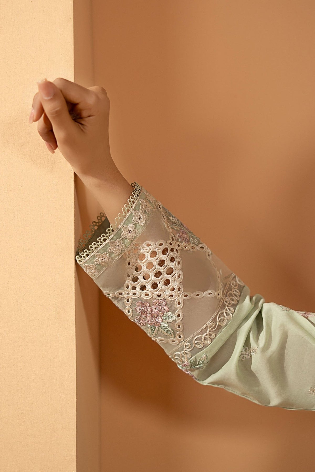Maria B | RTW | 3 Piece Embroidered Lawn Suit-Brand:Maria B-Type:Luxury Pret-Green - House of Maryam- Buy in UK, USA