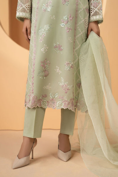 Maria B | RTW | 3 Piece Embroidered Lawn Suit-Brand:Maria B-Type:Luxury Pret-Green - House of Maryam- Buy in UK, USA