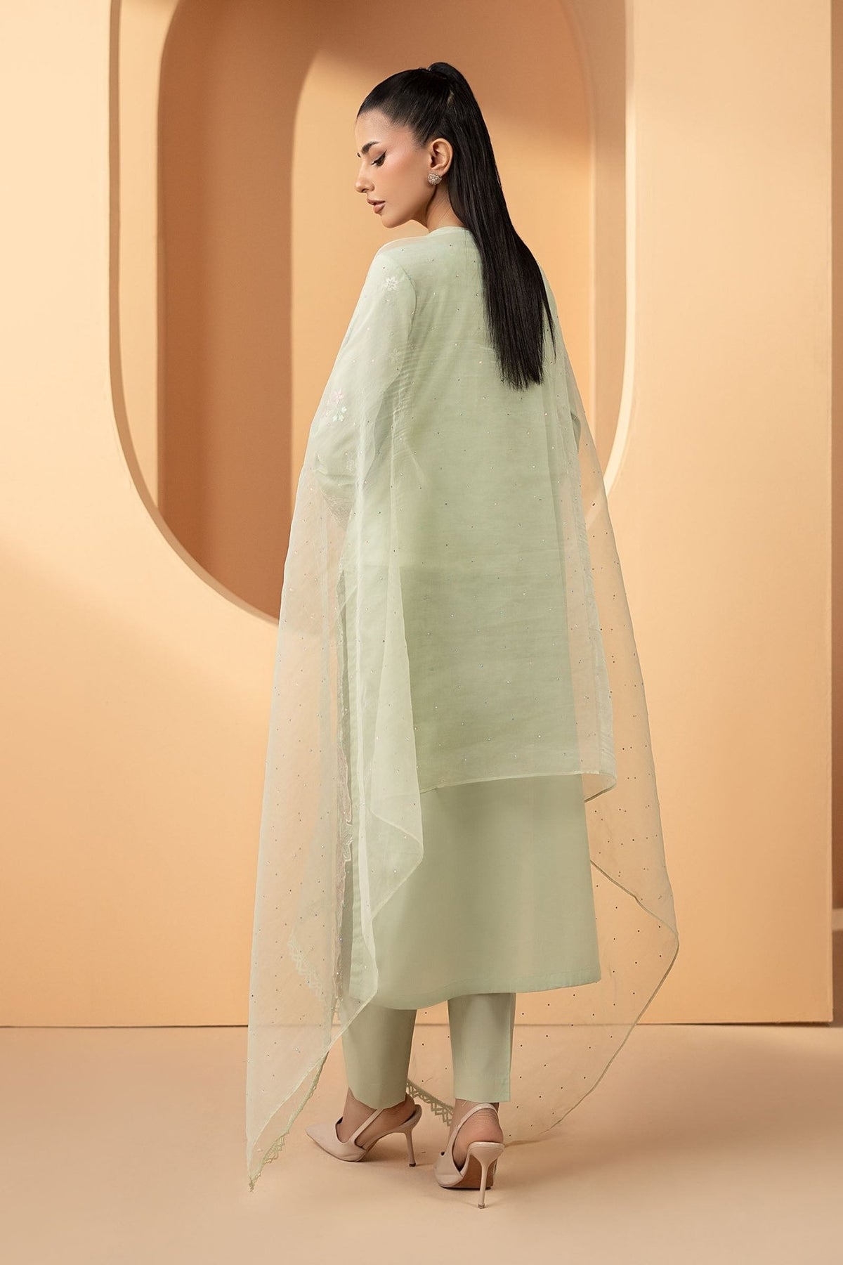 Maria B | RTW | 3 Piece Embroidered Lawn Suit-Brand:Maria B-Type:Luxury Pret-Green - House of Maryam- Buy in UK, USA