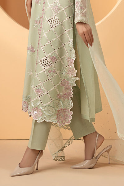 Maria B | RTW | 3 Piece Embroidered Lawn Suit-Brand:Maria B-Type:Luxury Pret-Green - House of Maryam- Buy in UK, USA