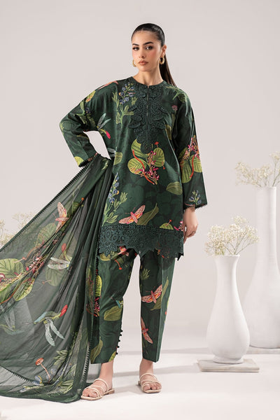 Maria B | RTW | 3 Piece Embroidered Lawn Suit-Brand:Maria B-Type:Luxury Pret-Green - House of Maryam- Buy in UK, USA