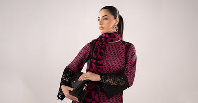 Maria B | RTW | 3 Piece Embroidered Lawn Suit-Brand:Maria B-Type:Luxury Pret-Maroon - House of Maryam- Buy in UK, USA