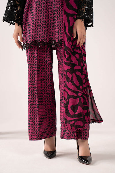 Maria B | RTW | 3 Piece Embroidered Lawn Suit-Brand:Maria B-Type:Luxury Pret-Maroon - House of Maryam- Buy in UK, USA