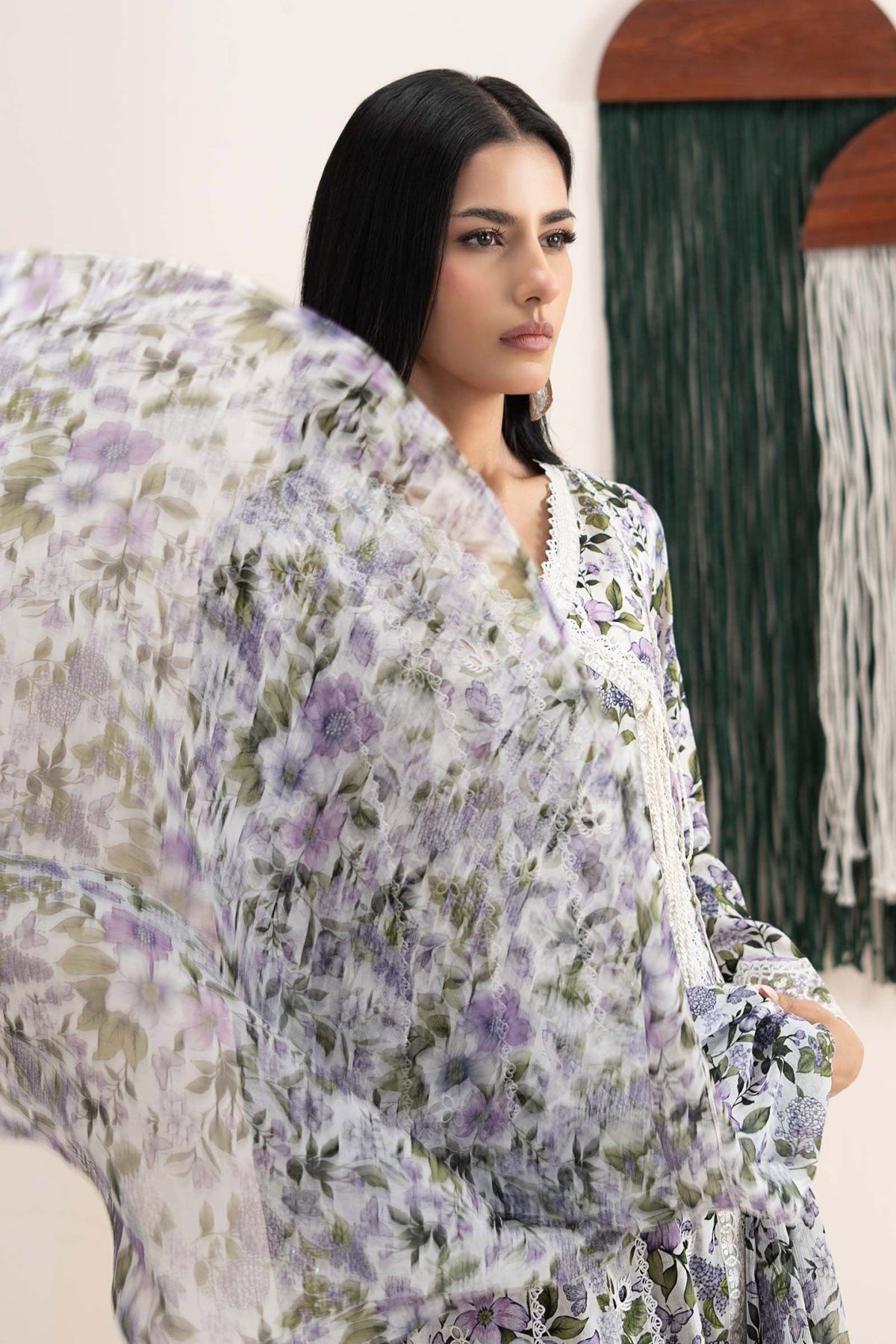 Maria B | RTW | 3 Piece Embroidered Lawn Suit-Brand:Maria B-Type:Luxury Pret-Multi - House of Maryam- Buy in UK, USA