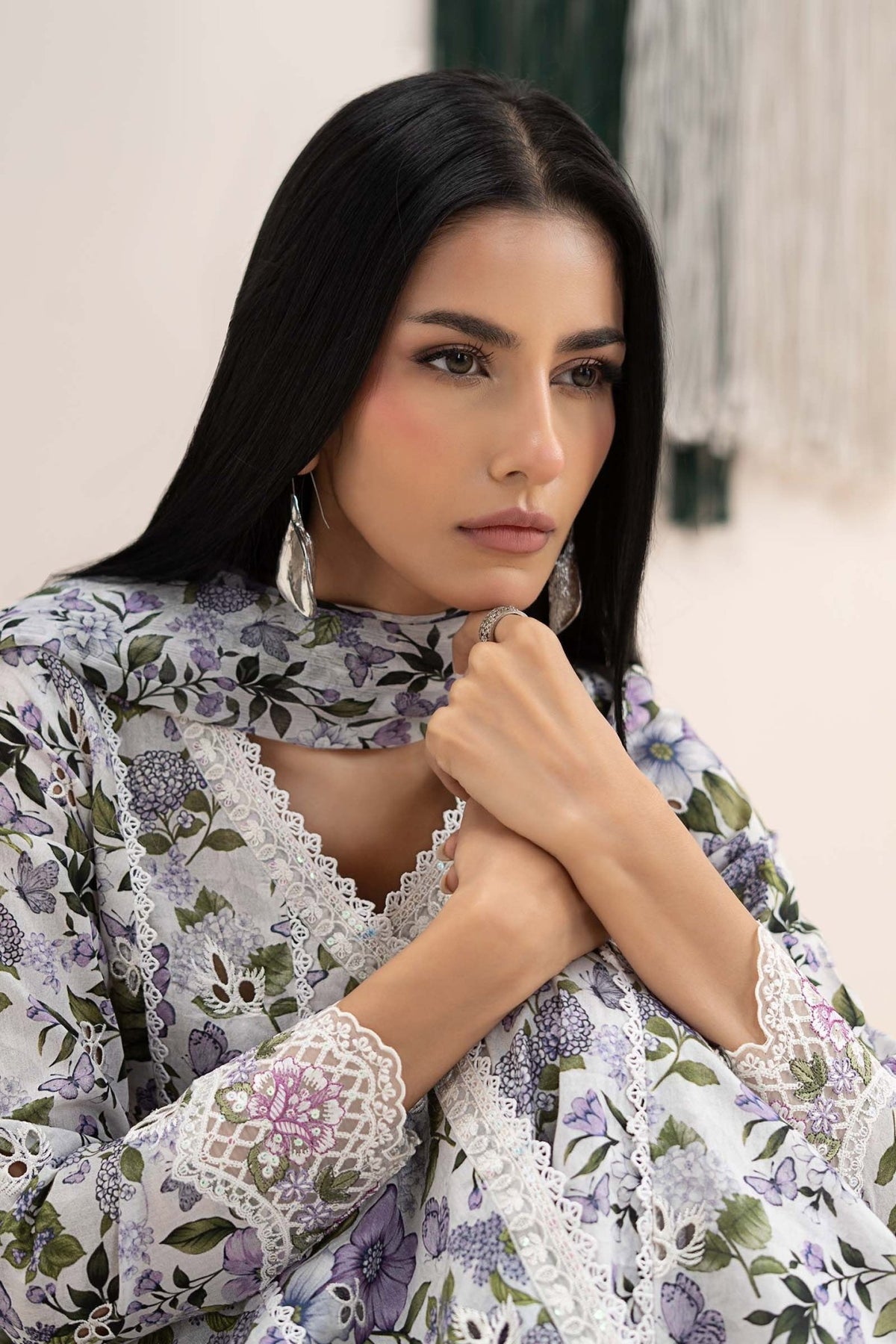 Maria B | RTW | 3 Piece Embroidered Lawn Suit-Brand:Maria B-Type:Luxury Pret-Multi - House of Maryam- Buy in UK, USA