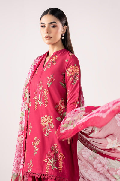 Maria B | RTW | 3 Piece Embroidered Lawn Suit-Brand:Maria B-Type:Luxury Pret-Pink - House of Maryam- Buy in UK, USA