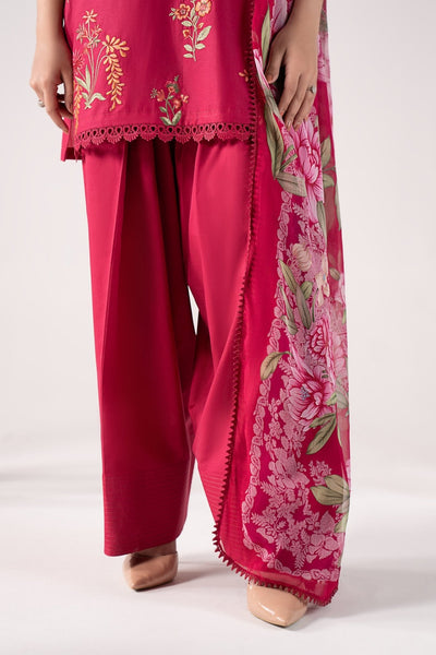 Maria B | RTW | 3 Piece Embroidered Lawn Suit-Brand:Maria B-Type:Luxury Pret-Pink - House of Maryam- Buy in UK, USA