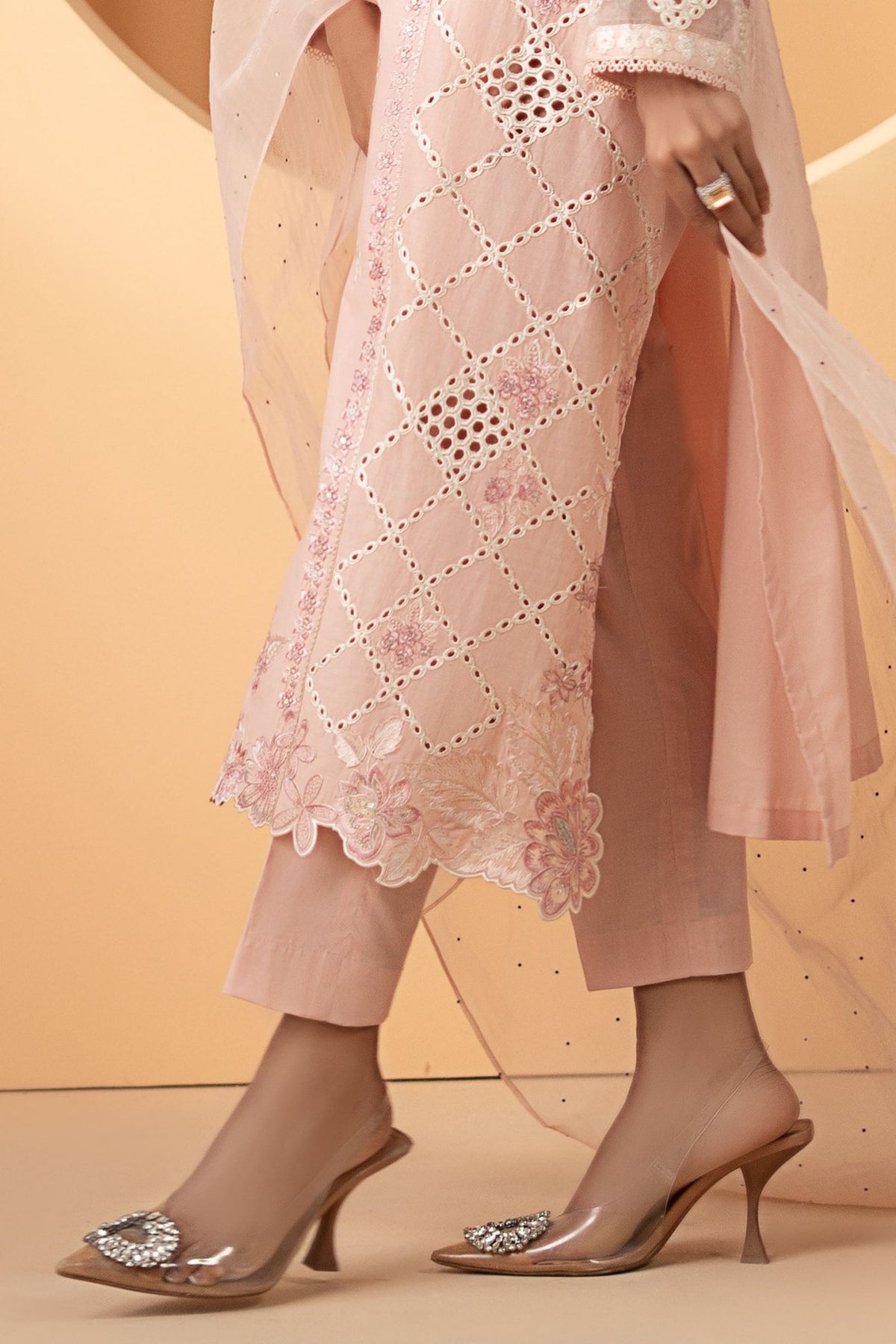 Maria B | RTW | 3 Piece Embroidered Lawn Suit-Brand:Maria B-Type:Luxury Pret-Pink - House of Maryam- Buy in UK, USA