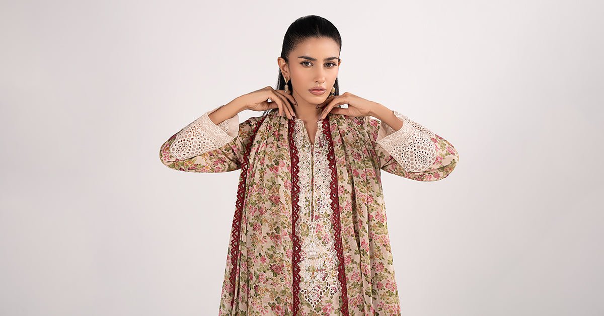 Maria B | RTW | 3 Piece Embroidered Lawn Suit-Brand:Maria B-Type:Luxury Pret-Pink - House of Maryam- Buy in UK, USA