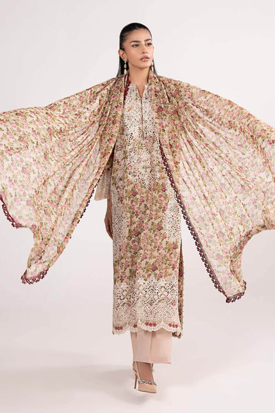 Maria B | RTW | 3 Piece Embroidered Lawn Suit-Brand:Maria B-Type:Luxury Pret-Pink - House of Maryam- Buy in UK, USA