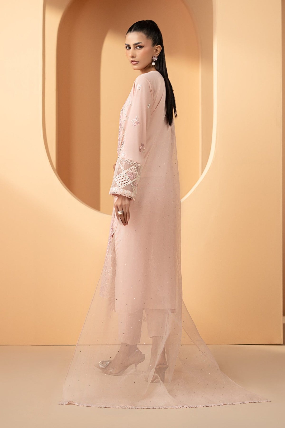 Maria B | RTW | 3 Piece Embroidered Lawn Suit-Brand:Maria B-Type:Luxury Pret-Pink - House of Maryam- Buy in UK, USA