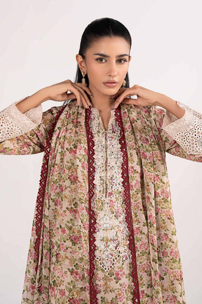 Maria B | RTW | 3 Piece Embroidered Lawn Suit-Brand:Maria B-Type:Luxury Pret-Pink - House of Maryam- Buy in UK, USA