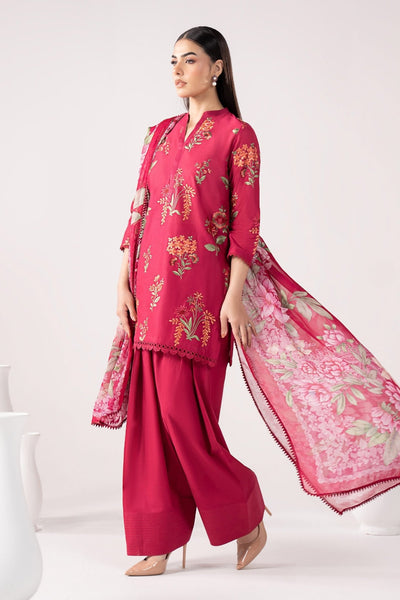 Maria B | RTW | 3 Piece Embroidered Lawn Suit-Brand:Maria B-Type:Luxury Pret-Pink - House of Maryam- Buy in UK, USA