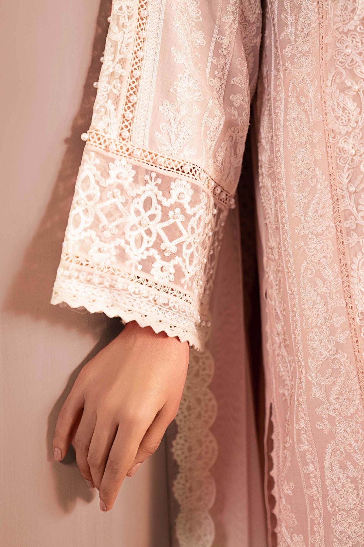 Maria B | RTW | 3 Piece Embroidered Lawn Suit-Brand:Maria B-Type:Luxury Pret-Pink - House of Maryam- Buy in UK, USA