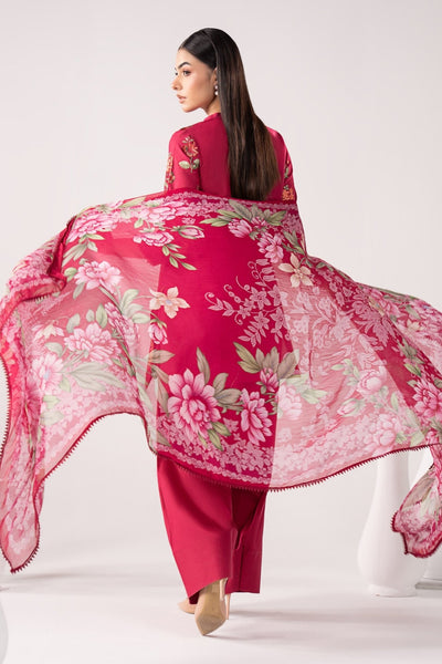 Maria B | RTW | 3 Piece Embroidered Lawn Suit-Brand:Maria B-Type:Luxury Pret-Pink - House of Maryam- Buy in UK, USA