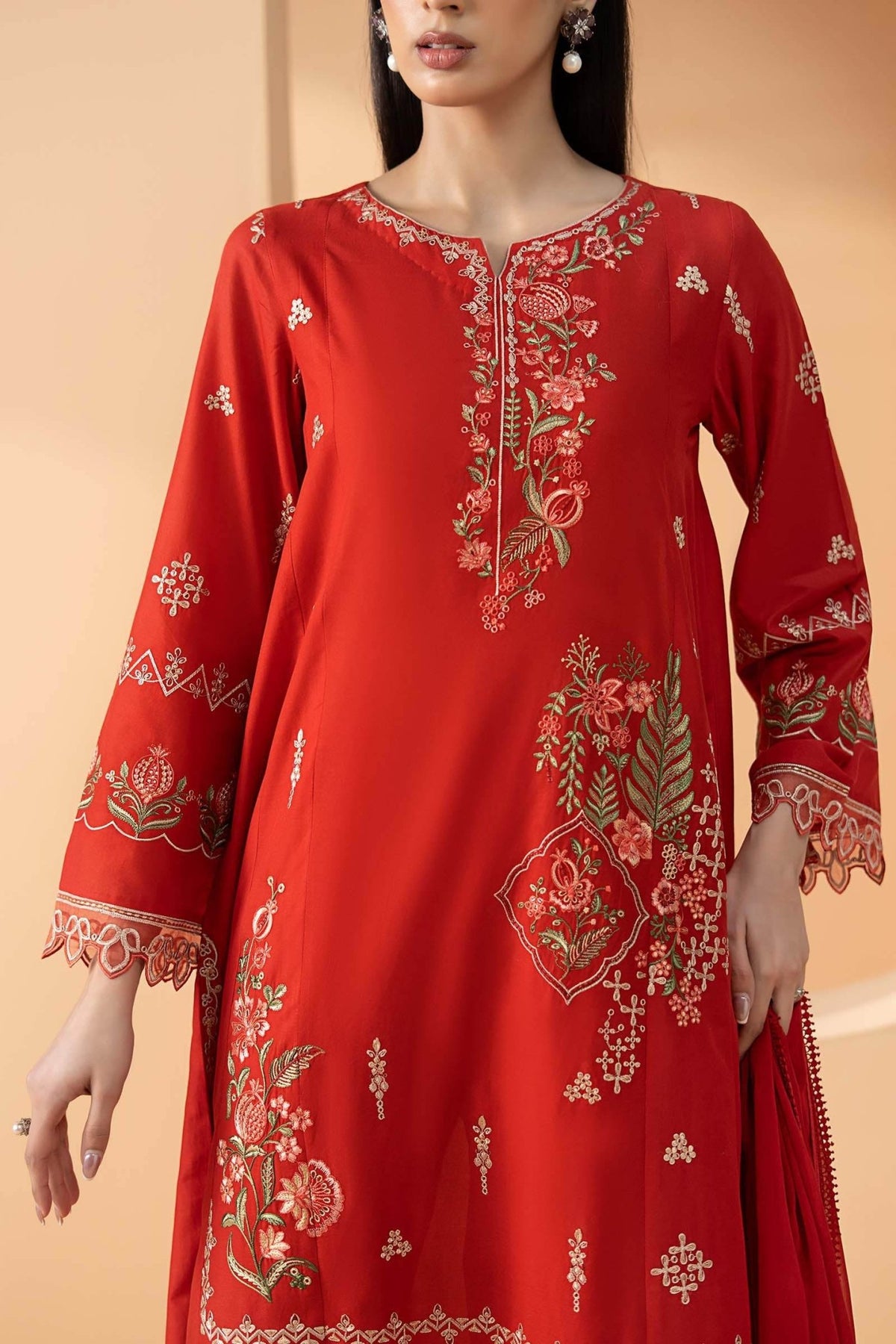 Maria B | RTW | 3 Piece Embroidered Lawn Suit-Brand:Maria B-Type:Luxury Pret-Pink - House of Maryam- Buy in UK, USA