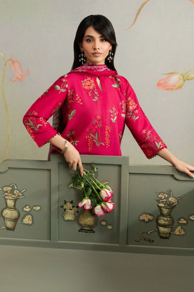 Maria B | RTW | 3 Piece Embroidered Lawn Suit-Brand:Maria B-Type:Luxury Pret-Pink - House of Maryam- Buy in UK, USA