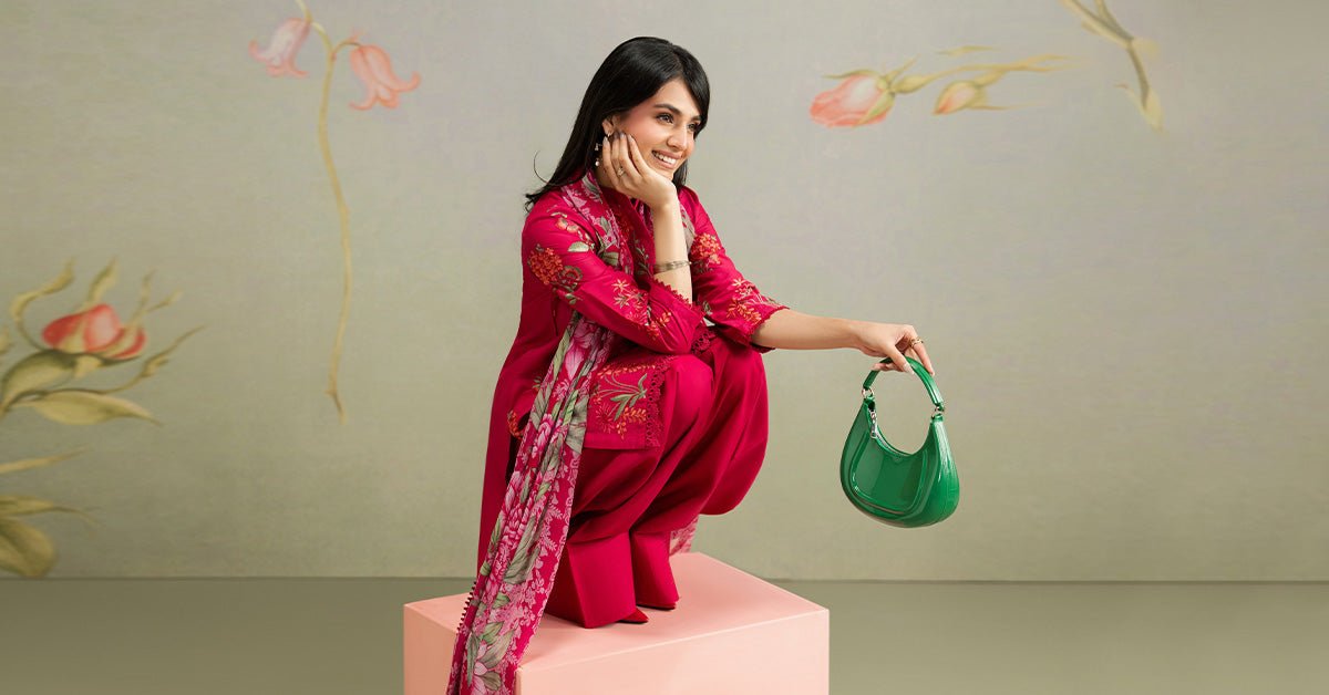 Maria B | RTW | 3 Piece Embroidered Lawn Suit-Brand:Maria B-Type:Luxury Pret-Pink - House of Maryam- Buy in UK, USA
