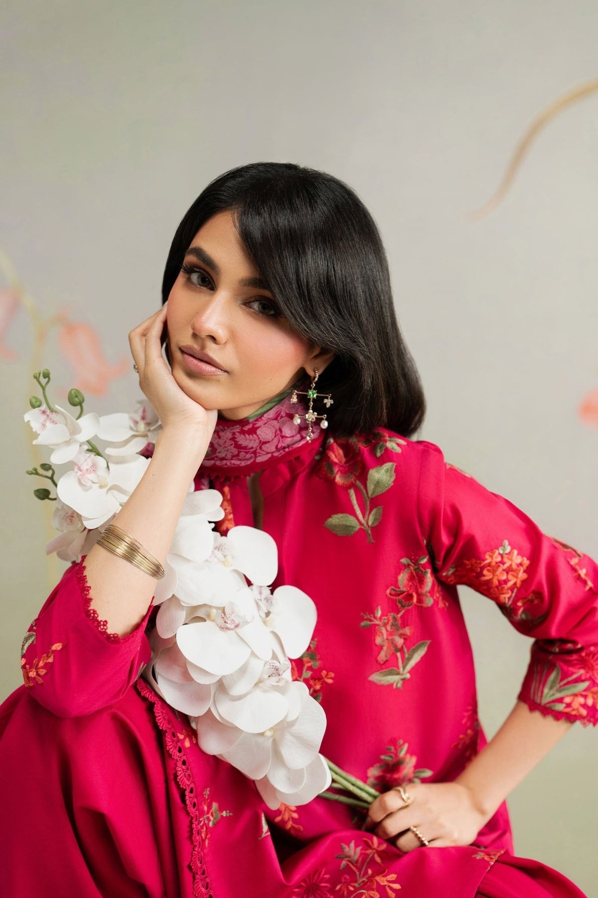 Maria B | RTW | 3 Piece Embroidered Lawn Suit-Brand:Maria B-Type:Luxury Pret-Pink - House of Maryam- Buy in UK, USA