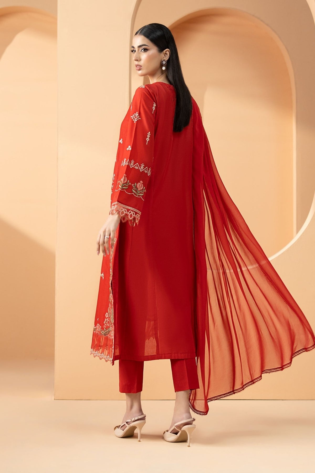 Maria B | RTW | 3 Piece Embroidered Lawn Suit-Brand:Maria B-Type:Luxury Pret-Pink - House of Maryam- Buy in UK, USA