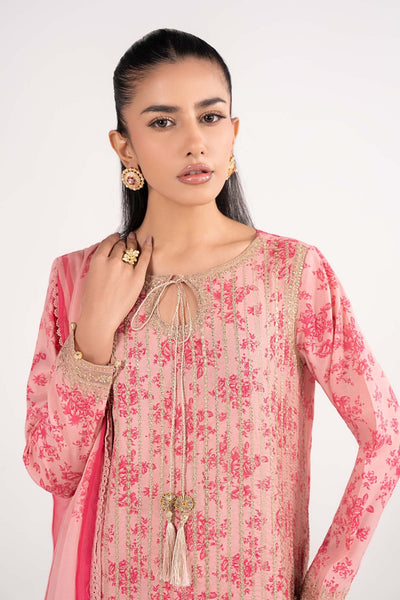 Maria B | RTW | 3 Piece Embroidered Lawn Suit-Brand:Maria B-Type:Luxury Pret-Pink - House of Maryam- Buy in UK, USA