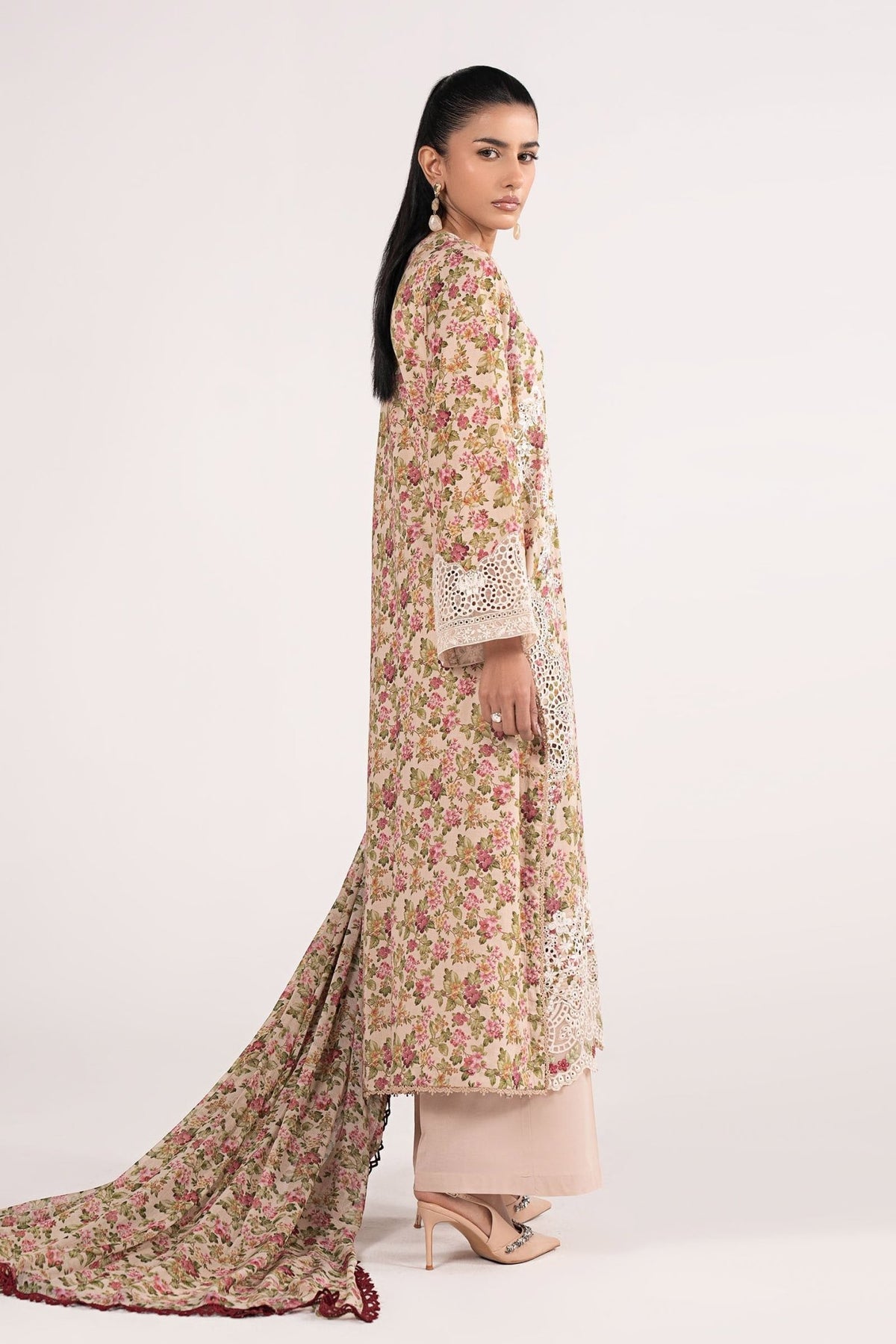 Maria B | RTW | 3 Piece Embroidered Lawn Suit-Brand:Maria B-Type:Luxury Pret-Pink - House of Maryam- Buy in UK, USA