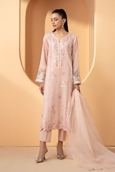 Maria B | RTW | 3 Piece Embroidered Lawn Suit-Brand:Maria B-Type:Luxury Pret-Pink - House of Maryam- Buy in UK, USA