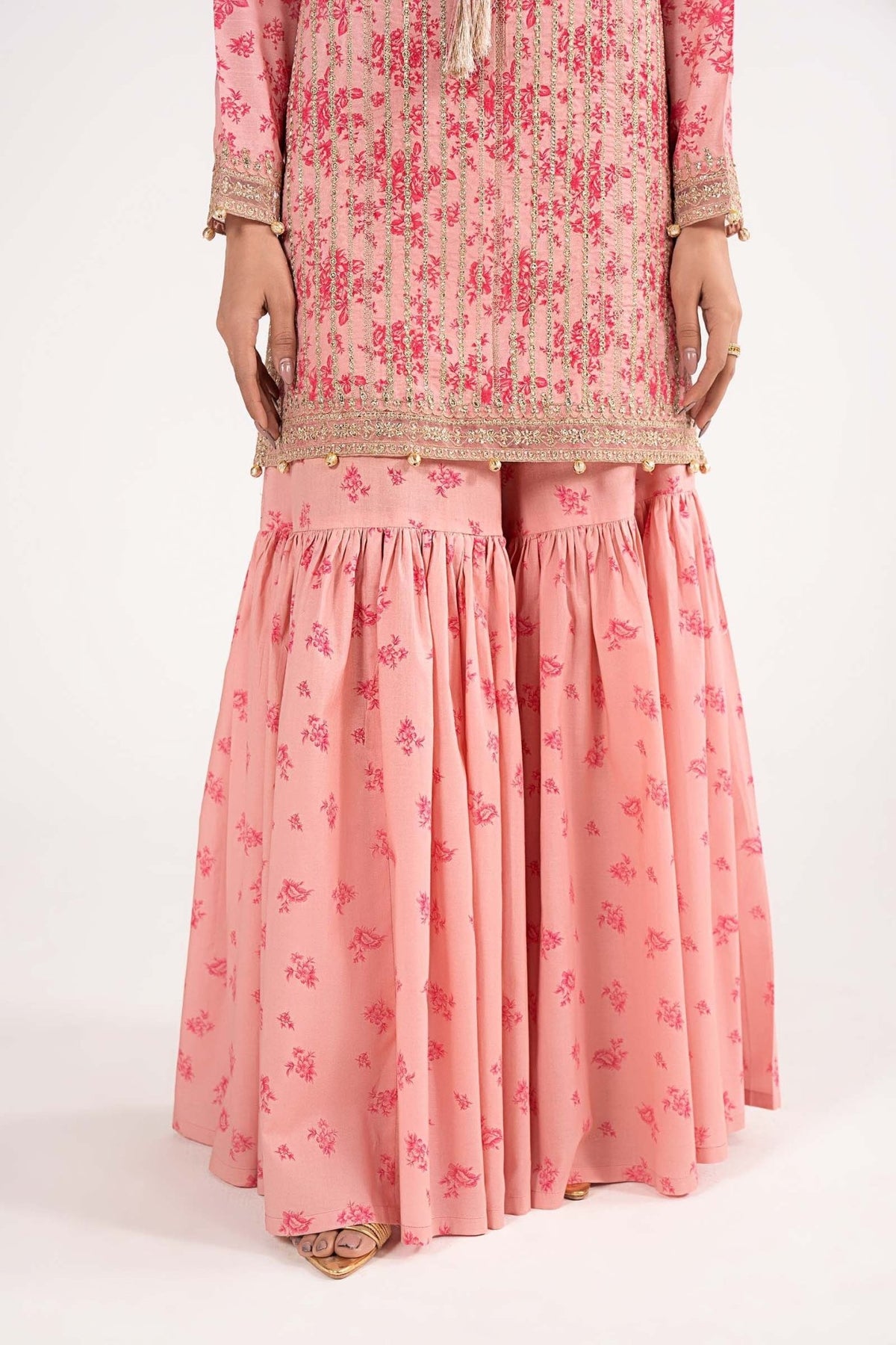 Maria B | RTW | 3 Piece Embroidered Lawn Suit-Brand:Maria B-Type:Luxury Pret-Pink - House of Maryam- Buy in UK, USA